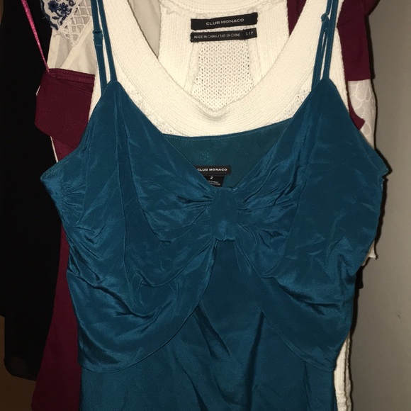 100% silk Teal Club Monaco Dress - Picture 2 of 2